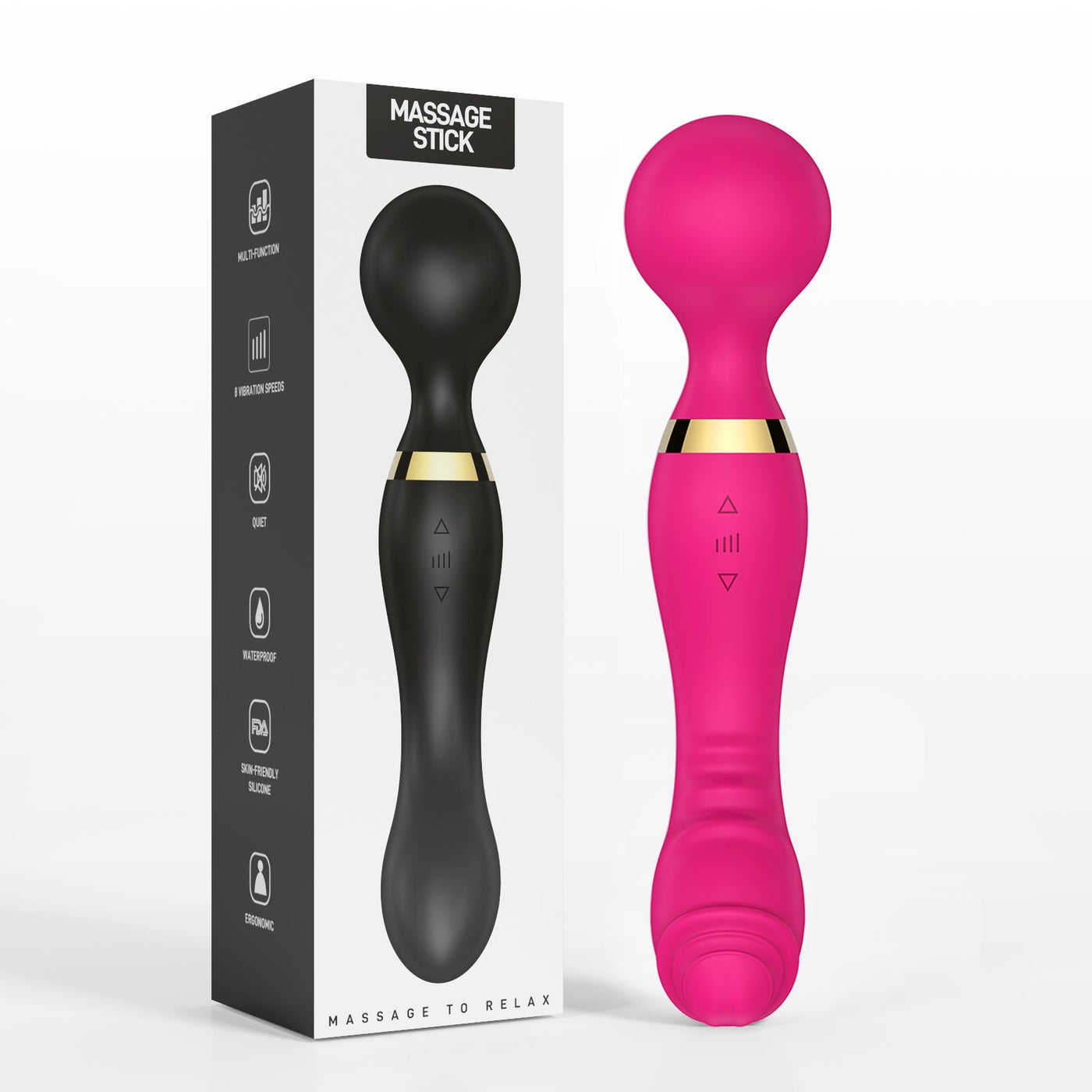 10-Frequency Dual-Head AV Vibrator – Strong Shock, G-Spot Massage, Multi-Mode Pleasure for Women