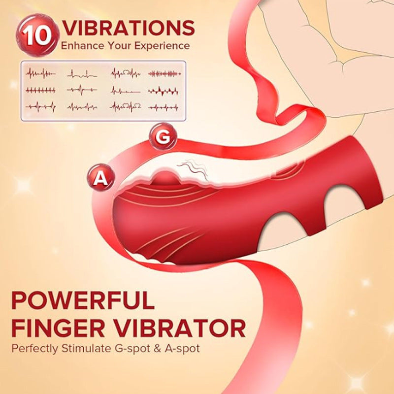 10-Speed Mini Vibrating Finger Sleeve – Strong Vibration Egg for Women