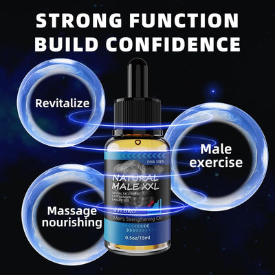 Natural Male Enhancement Oil, Body Gel for Private Part, Men's Re-Vitalize Enlargement Cream, Enhance Size and Performance – Get Bigger Thicker and Stronger (Male XXL)