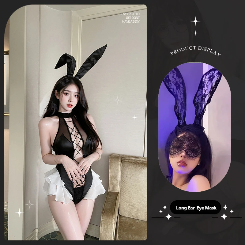 Sexy Bunny Girl Lingerie – Seductive One-Piece with Garter Belt