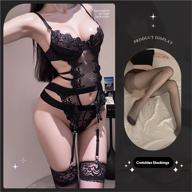 Erotic One-Piece Lingerie with Underwire – Sheer Mesh Bodysuit for Seductive Styling