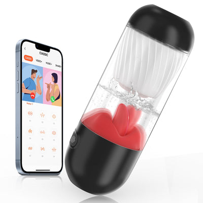 Cross-Border Male Masturbation Toy Zero-Point Fully Automatic Aircraft Cup App Controlled Tongue Electric Training Sex Toy