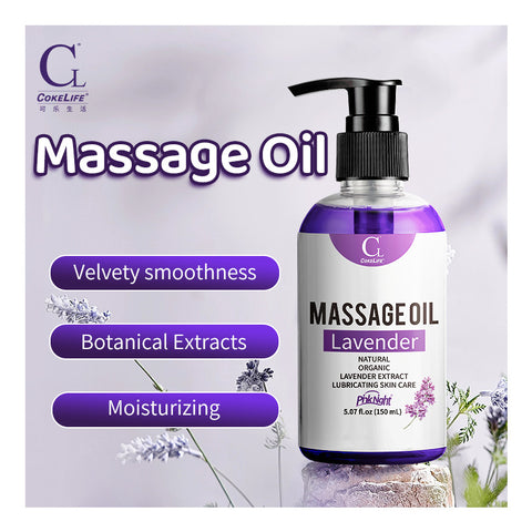 COKELIFE Warming Massage Oil – Lavender Scented Spa Body & Back Relaxation Oil