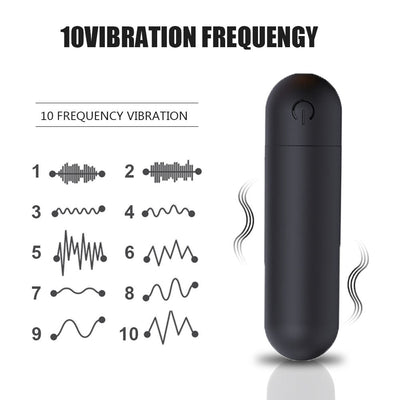 10-Frequency Strong Bullet Vibrator – Portable Adult Toy, Matte Electroplated Female Masturbator