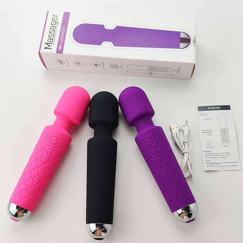 8-Speed 20-Frequency Rechargeable AV Vibrator – Waterproof, Strong Vibration, Silent, Multi-Mode Pleasure for Women