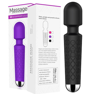 8-Speed 20-Frequency Rechargeable AV Vibrator – Waterproof, Strong Vibration, Silent, Multi-Mode Pleasure for Women