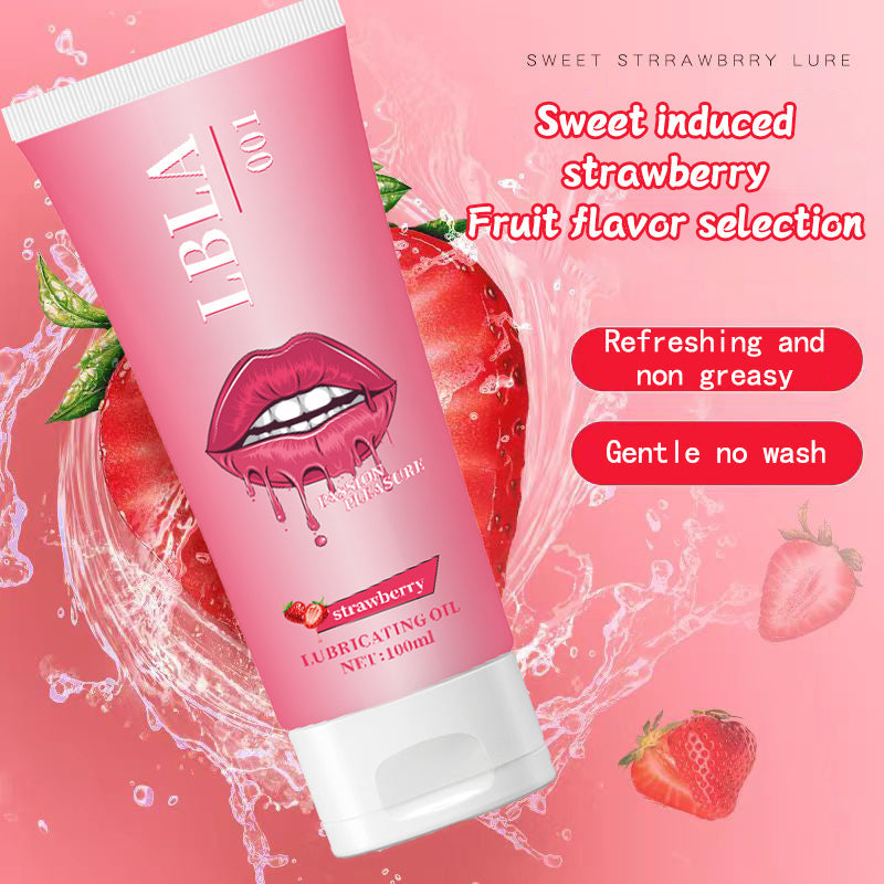 Flavored Personal Lubricant – Strawberry / Peach, Smooth Edible Intimate Gel for Couples