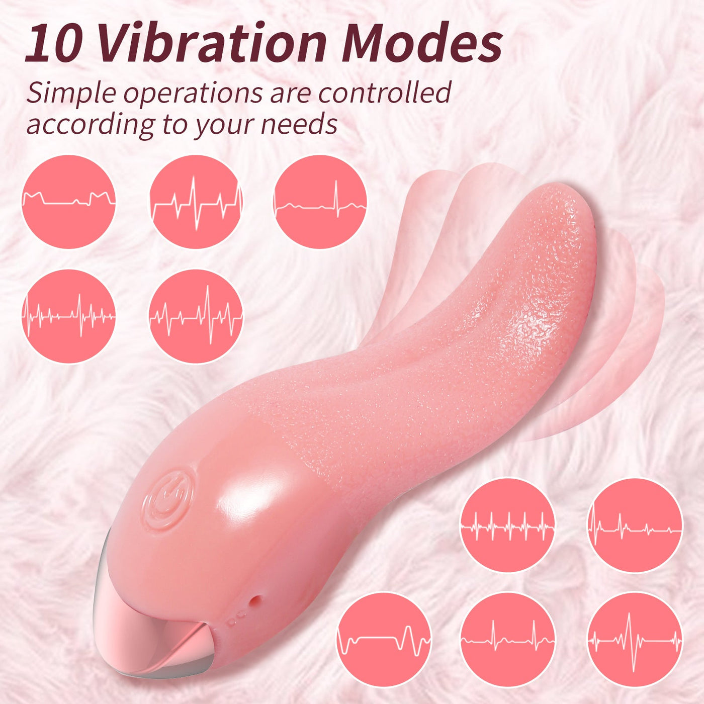 Rechargeable Vibrating Tongue Licking Stimulator – Silent Female Masturbator