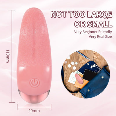 Rechargeable Vibrating Tongue Licking Stimulator – Silent Female Masturbator
