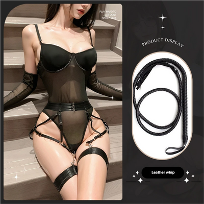 Sexy Lace Push-Up Shaping Bodysuit with Leg Harness – Slimming Lingerie for Petite Busts