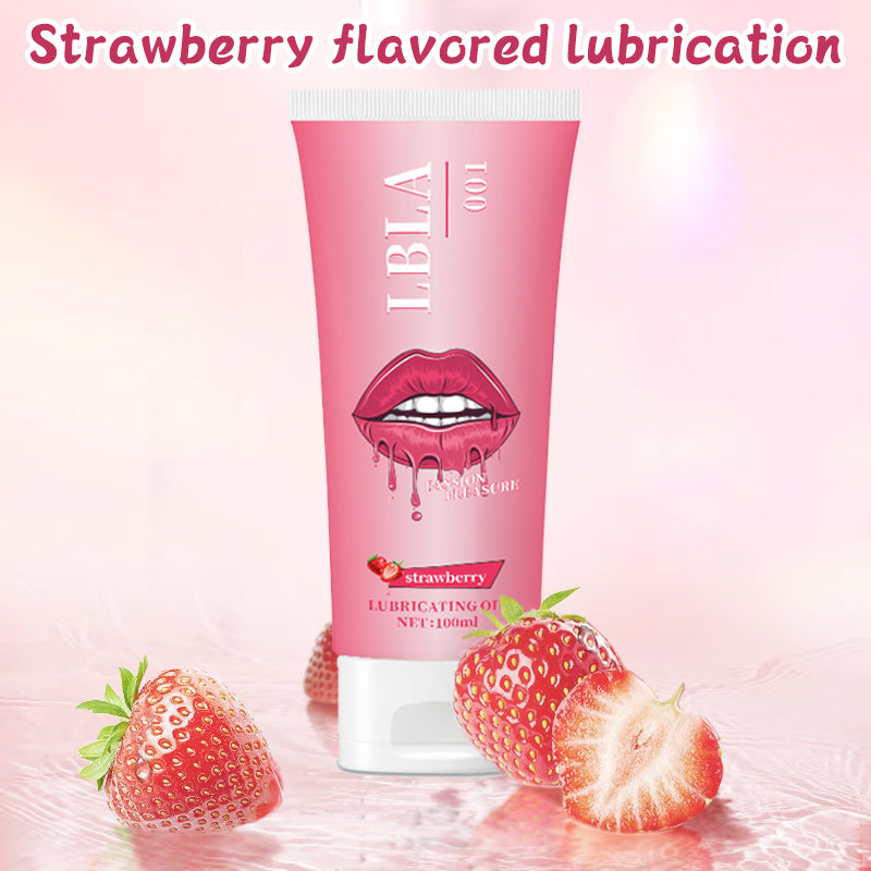 Flavored Personal Lubricant – Strawberry / Peach, Smooth Edible Intimate Gel for Couples