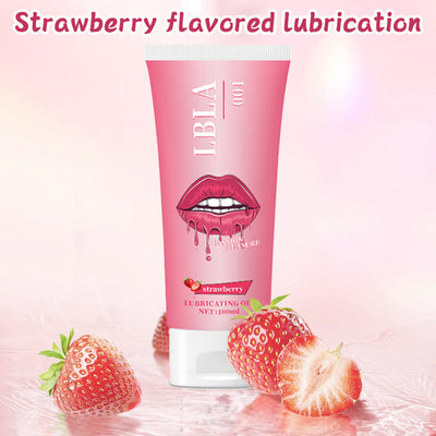 Flavored Personal Lubricant – Strawberry / Peach, Smooth Edible Intimate Gel for Couples