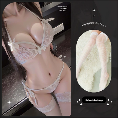 VibeWeaver Erotic Lace Camisole, Breathable Push-Up Lingerie Top with Side Support, Sexy Pure Desire Vest