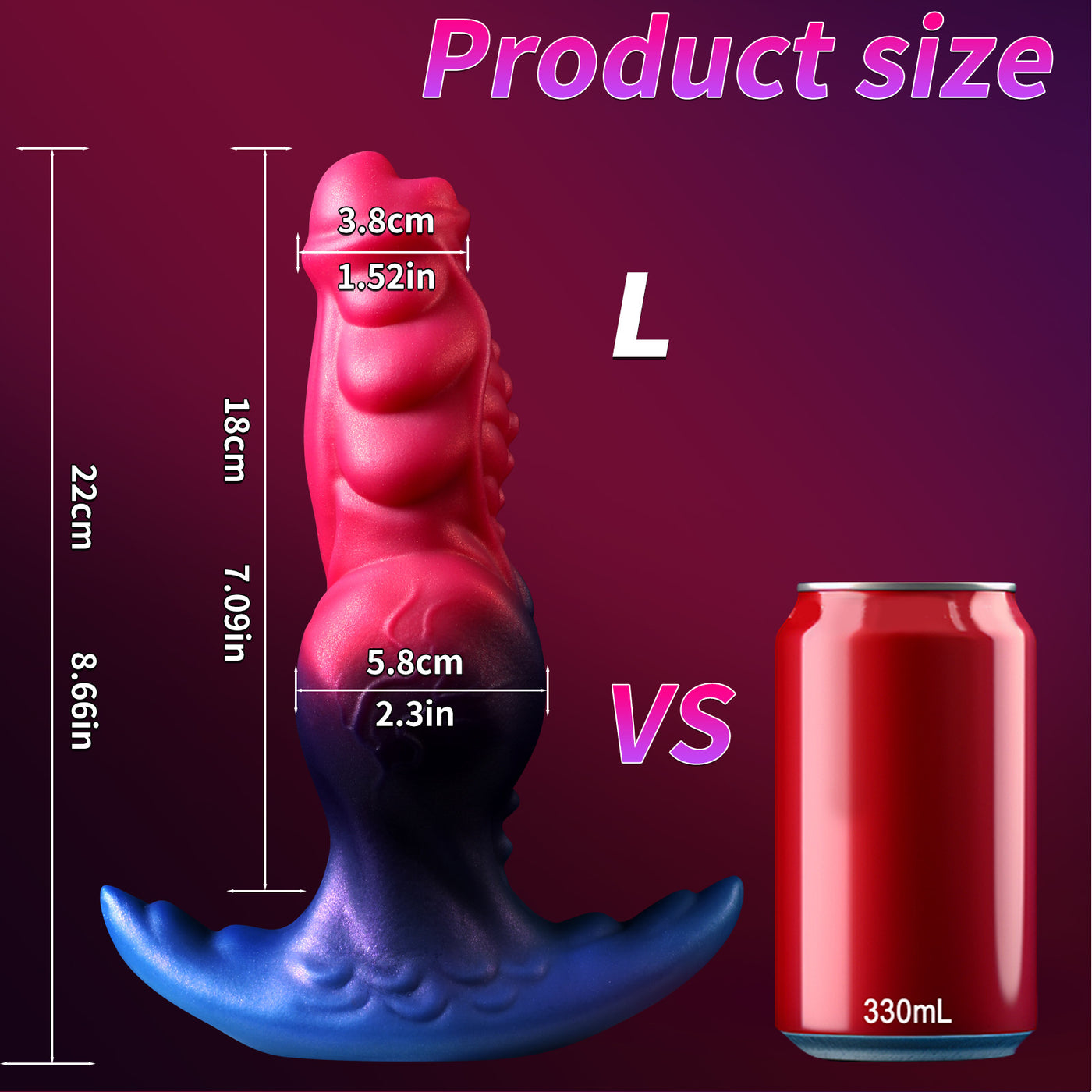 Gradient Red & Blue Silicone Fantasy Trainer – Ultra-Soft Adult Intimacy Toy