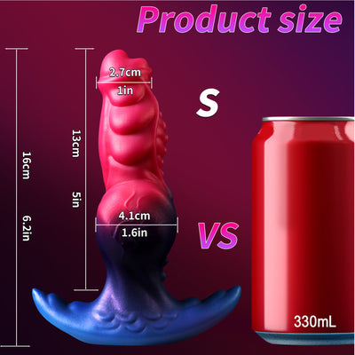 Gradient Red & Blue Silicone Fantasy Trainer – Ultra-Soft Adult Intimacy Toy