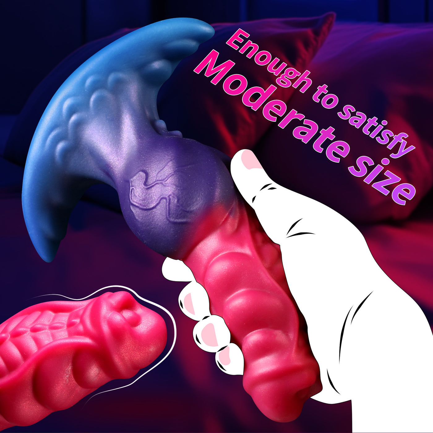 Gradient Red & Blue Silicone Fantasy Trainer – Ultra-Soft Adult Intimacy Toy