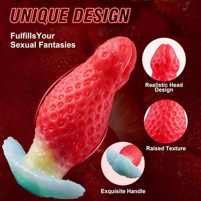 Strawberry-Inspired Silicone Intimacy Trainer – Wearable Adult Pleasure Toy
