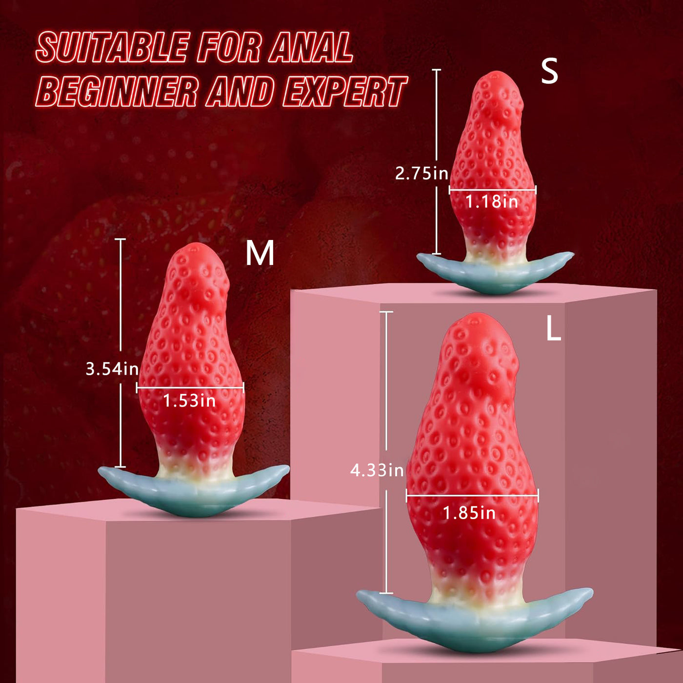 Strawberry-Inspired Silicone Intimacy Trainer – Wearable Adult Pleasure Toy