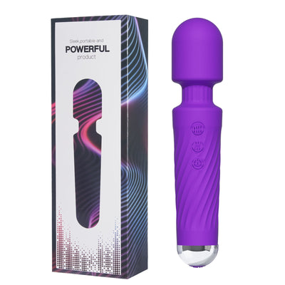 8-Speed 20-Frequency Rechargeable AV Vibrator – Waterproof, Strong Vibration, Silent, Multi-Mode Pleasure for Women