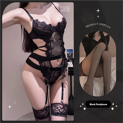 Erotic One-Piece Lingerie with Underwire – Sheer Mesh Bodysuit for Seductive Styling