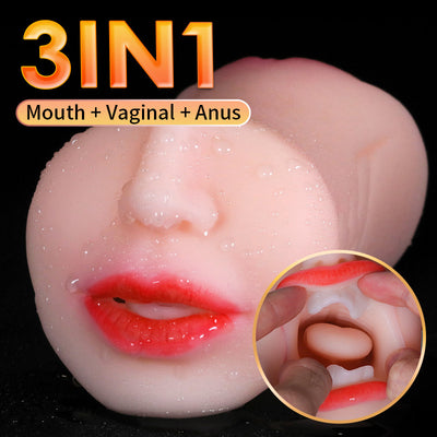 3-in-1 Male Masturbator – Realistic Oral, Vaginal & Anal Stroker for Men