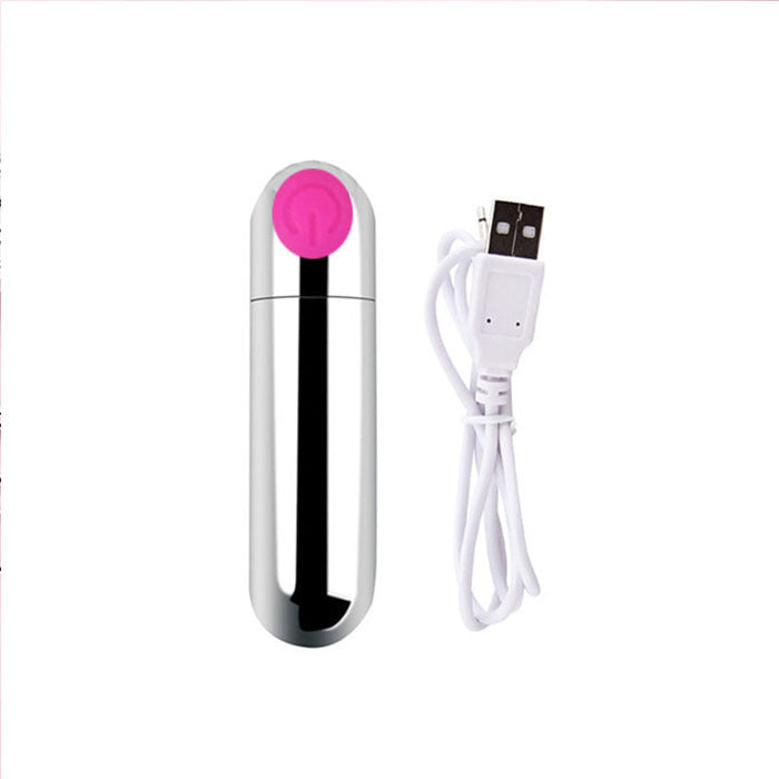 10-Frequency Strong Bullet Vibrator – Portable Adult Toy, Matte Electroplated Female Masturbator