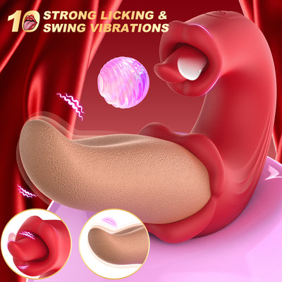 Sensual Tongue Licking Vibrator – Teasing Toy for Intimate Pleasure
