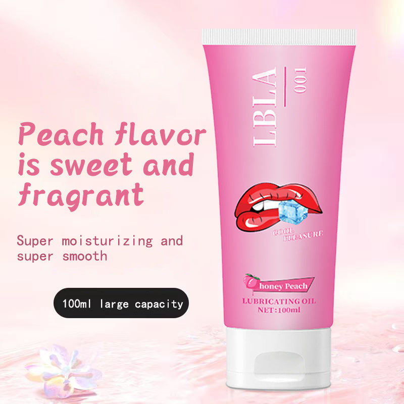 Flavored Personal Lubricant – Strawberry / Peach, Smooth Edible Intimate Gel for Couples
