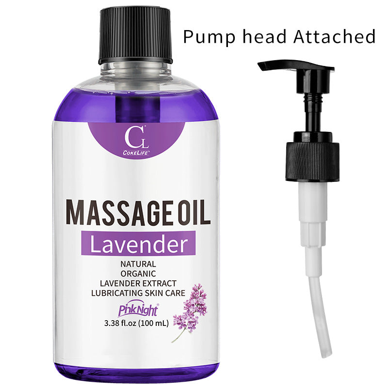 COKELIFE Warming Massage Oil – Lavender Scented Spa Body & Back Relaxation Oil