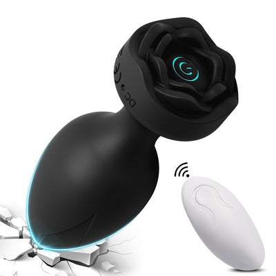 10-Speed Rechargeable Silicone Anal Plug – Vibrating Backdoor Stimulator for Couples