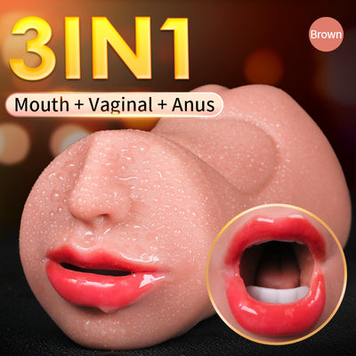 3-in-1 Male Masturbator – Realistic Oral, Vaginal & Anal Stroker for Men